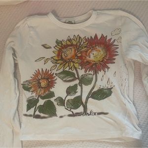 Urban Outfitters Long sleeve flower Crop